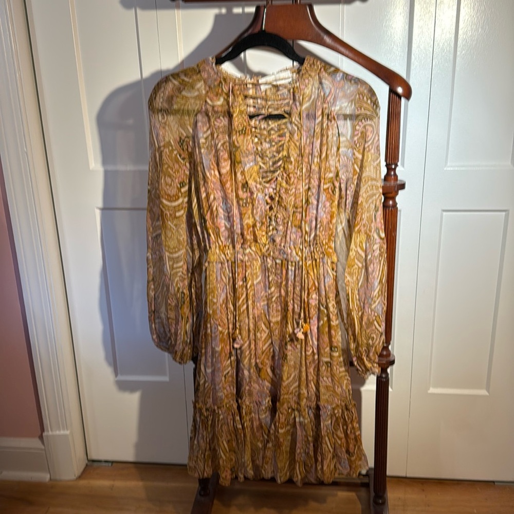 Multicolor Zimmermann silk dress, size 0.